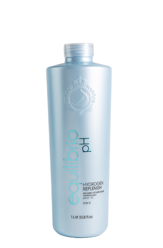 DONATTI PROFESSIONALE pH Equilibrio Hydrogen Replenish plaukus stabilizuojantis šampūnas, drėkinantis balzamas,1L (2 žingsnis)