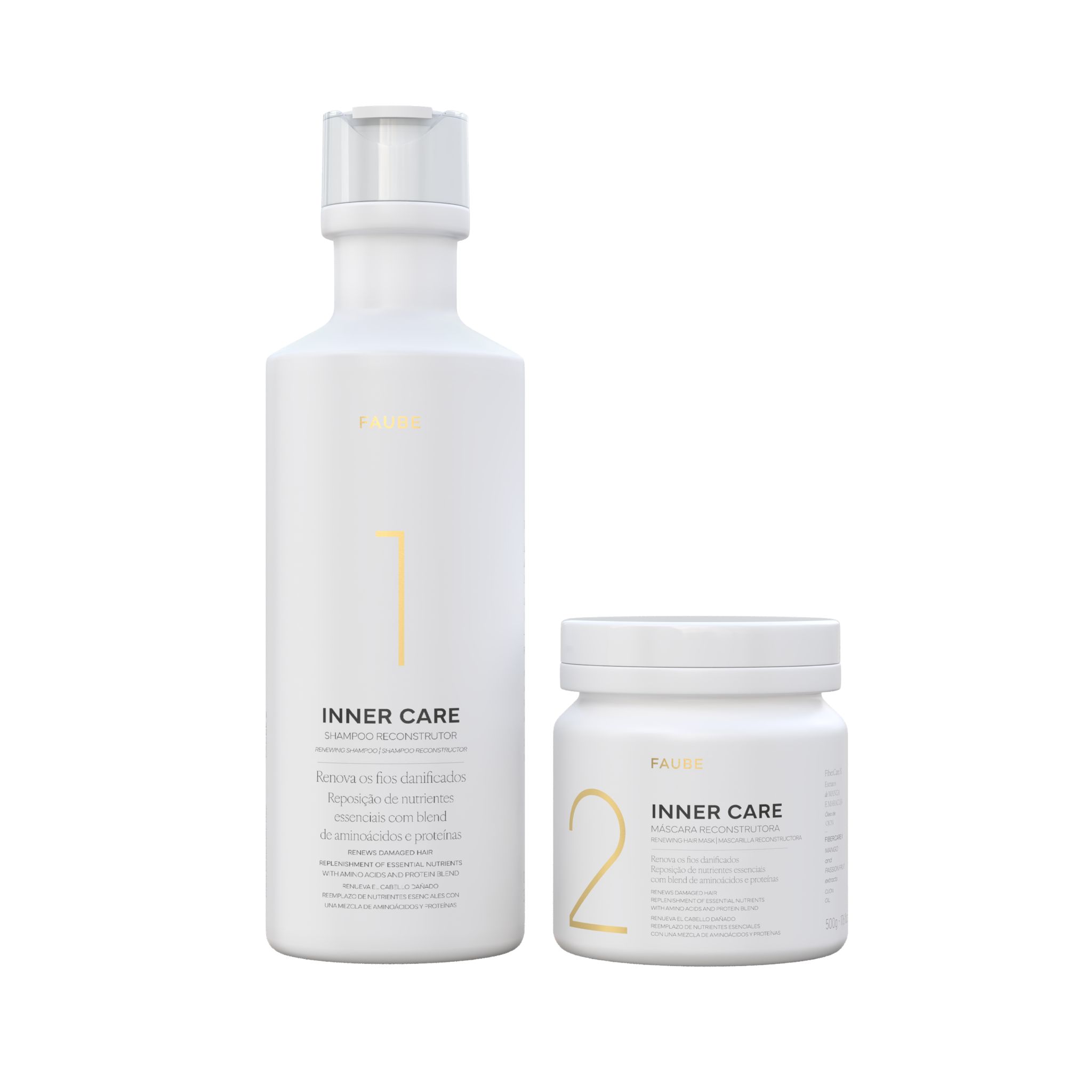 FAUBE PROFESSIONAL Inner Care mask atkuriamoji kaukė ir šampūnas namų priežiūrai