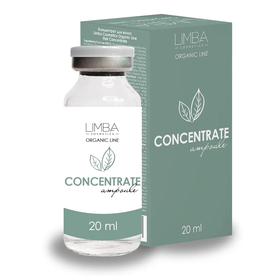 LIMBA COSMETICS Organic Line Hair Concentrate ampulė, lipidų koncentratas, 20 ml