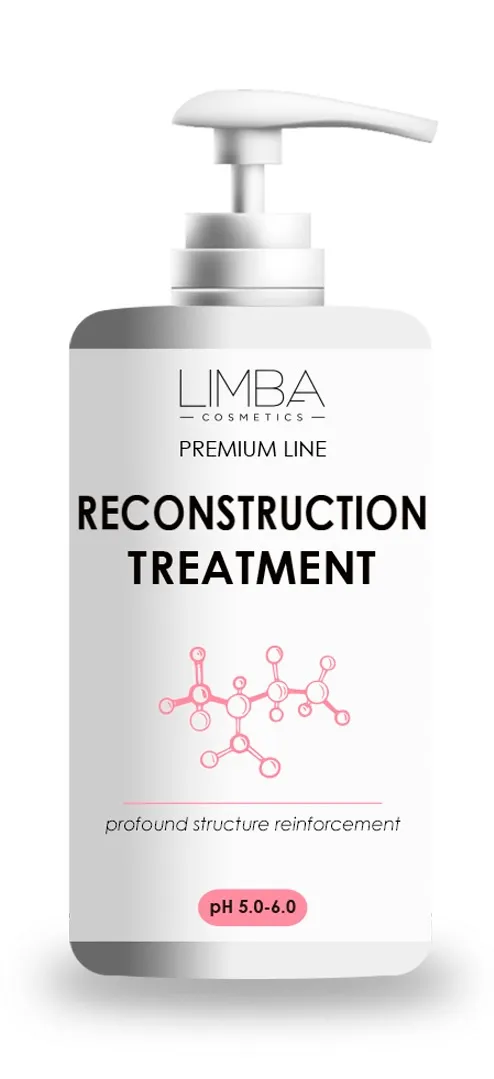 LIMBA COSMETICS PREMIUM LINE RECONSTRUCTION TREATMENT aminorūgščių ir proteinų kompleksas plaukams, 750 ml
