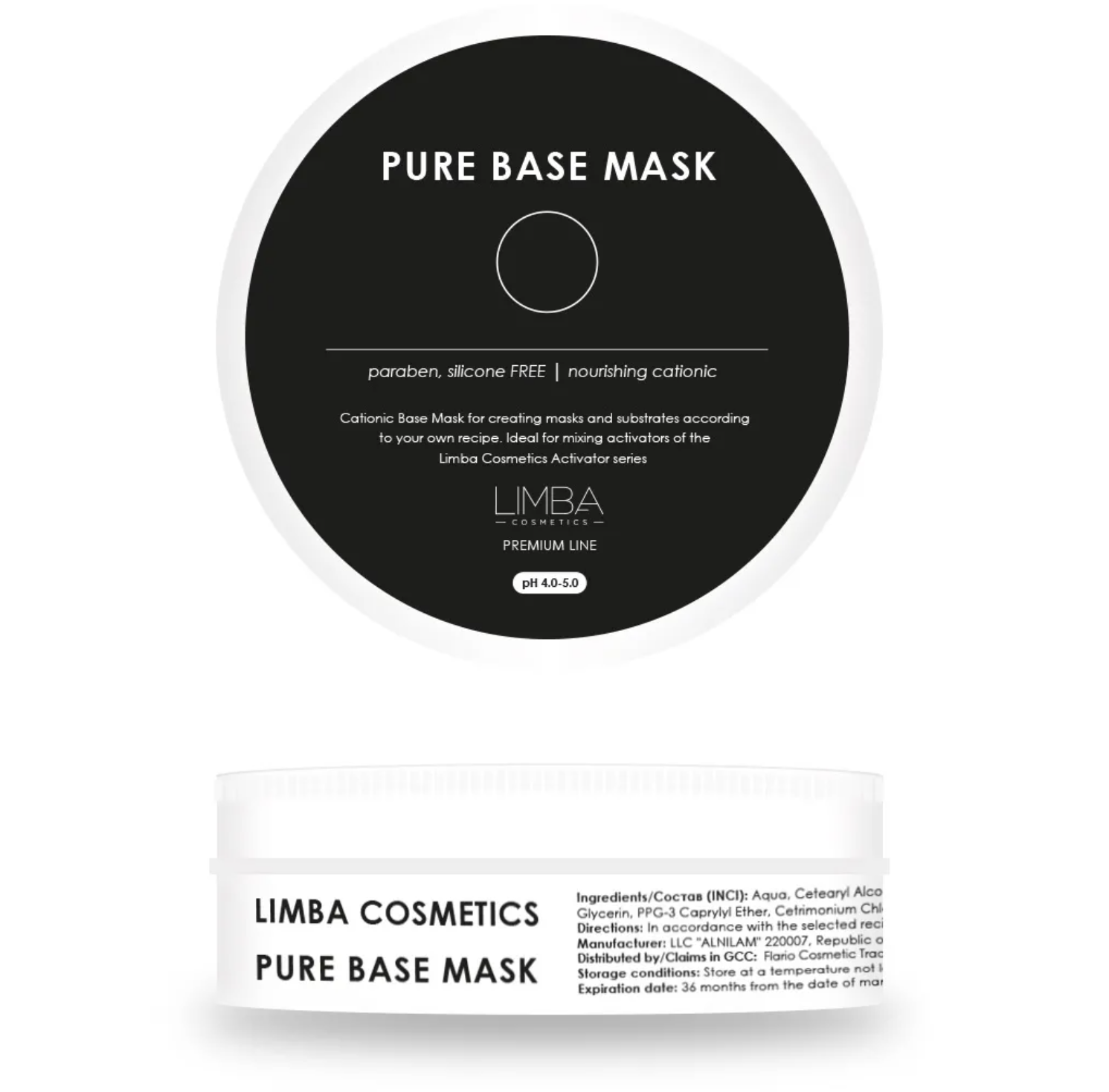 LIMBA COSMETICS PURE BASE MASK – BAZINĖ KAUKĖ SKIRTA NAUDOJIMUI SU AKTYVATORIAIS, 50 ml