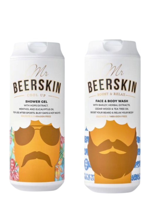 Mr. Beerskin Cool Up dušo želė + veido ir kūno prausiklis