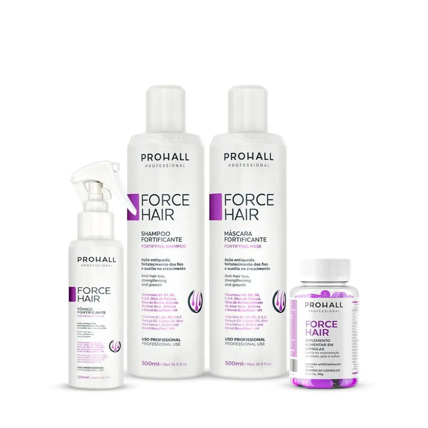 PROHALL PROFESSIONAL Force Hair augimą skatinantis