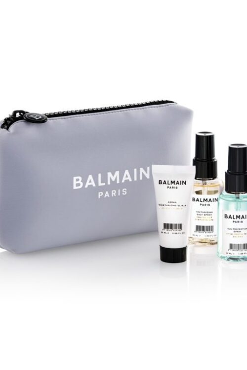 BALMAIN HAIR Riboto leidimo kolekcijos kelioninis kosmetikos dėklas, Levandų / Cosmetic Bag Lavender Travel
