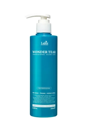 LADOR WONDER TEAR Intensyviai drėkinanti plaukų priemonė, kurios sudėtyje yra šilko baltymų ir 20 skirtingų aminorūgščių, todėl plaukai tampa šilkiniai ir neapsunkę.